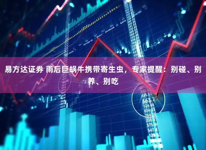 易方达证券 雨后巨蜗牛携带寄生虫，专家提醒：别碰、别养、别吃