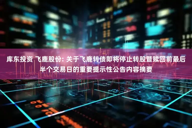 库东投资 飞鹿股份: 关于飞鹿转债即将停止转股暨赎回前最后半个交易日的重要提示性公告内容摘要